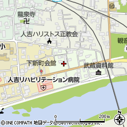 熊本県人吉市上新町374周辺の地図