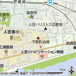 熊本県人吉市下新町324-1周辺の地図