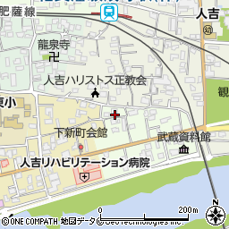 熊本県人吉市上新町376周辺の地図