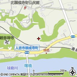 熊本県人吉市南願成寺町周辺の地図