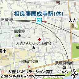 熊本県人吉市願成寺町282周辺の地図