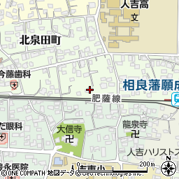 熊本県人吉市北泉田町186周辺の地図