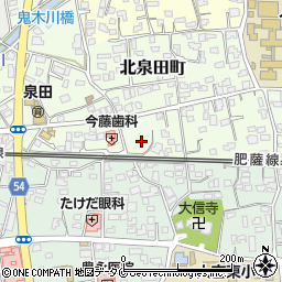 熊本県人吉市北泉田町162周辺の地図
