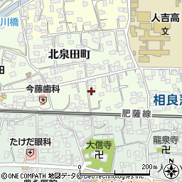 熊本県人吉市北泉田町177周辺の地図