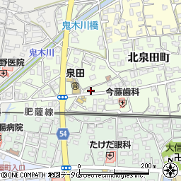 熊本県人吉市北泉田町224周辺の地図
