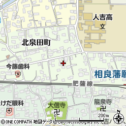 熊本県人吉市北泉田町182周辺の地図