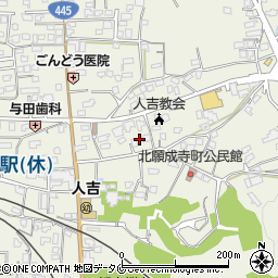 熊本県人吉市願成寺町516周辺の地図