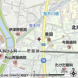 熊本県人吉市北泉田町188周辺の地図