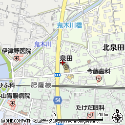 熊本県人吉市北泉田町221周辺の地図