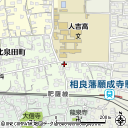 熊本県人吉市北泉田町204周辺の地図