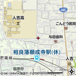 熊本県人吉市願成寺町394周辺の地図
