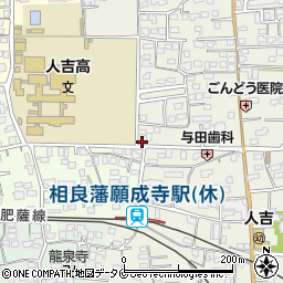 熊本県人吉市願成寺町394周辺の地図