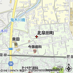 熊本県人吉市北泉田町256周辺の地図
