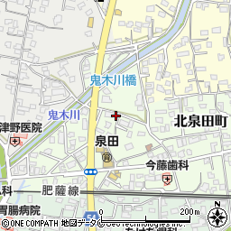 熊本県人吉市北泉田町184周辺の地図