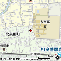 熊本県人吉市北泉田町244-1周辺の地図