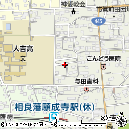 熊本県人吉市願成寺町427周辺の地図