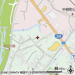 熊本県人吉市下林町周辺の地図