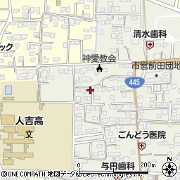 熊本県人吉市願成寺町464周辺の地図