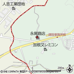 有限会社永尾商店　本社工場周辺の地図