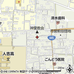 熊本県人吉市願成寺町497周辺の地図