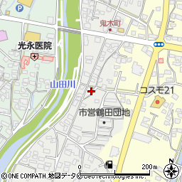 熊本県人吉市鶴田町周辺の地図