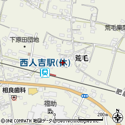 熊本県人吉市下原田町荒毛1323周辺の地図