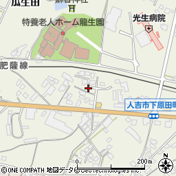 熊本県人吉市下原田町瓜生田1057-15周辺の地図