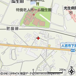 熊本県人吉市下原田町瓜生田1057周辺の地図
