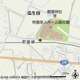 熊本県人吉市下原田町瓜生田1068周辺の地図