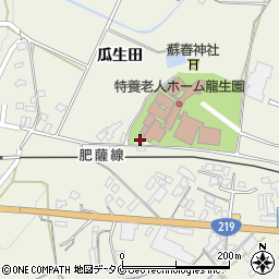 熊本県人吉市下原田町瓜生田1068-4周辺の地図