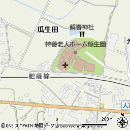 熊本県人吉市下原田町瓜生田1066周辺の地図