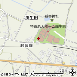 熊本県人吉市下原田町瓜生田1067周辺の地図