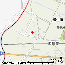 熊本県人吉市下原田町瓜生田865-2周辺の地図