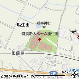 熊本県人吉市下原田町瓜生田1057-9周辺の地図