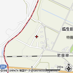 熊本県人吉市下原田町瓜生田820-1周辺の地図