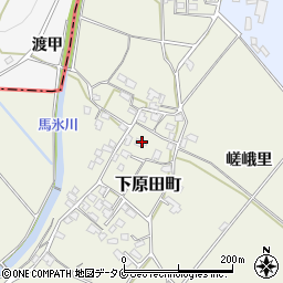 熊本県人吉市下原田町（嵯峨里）周辺の地図