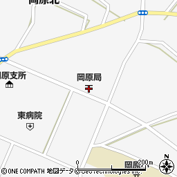 岡原郵便局周辺の地図