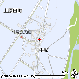 熊本県人吉市上原田町牛塚周辺の地図