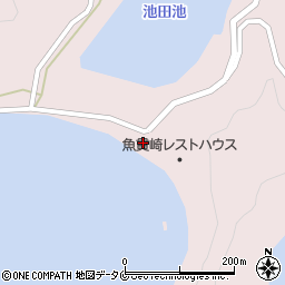 魚貫崎海水浴場周辺の地図