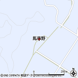 熊本県人吉市上原田町馬草野周辺の地図