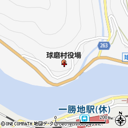 球磨村役場庁舎周辺の地図