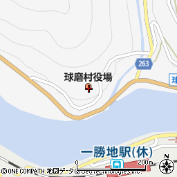 球磨村役場　企画財政課周辺の地図