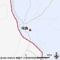 熊本県人吉市上原田町尾曲833-1周辺の地図