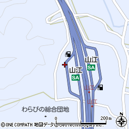 九州自動車道山江ＳＡ上り周辺の地図