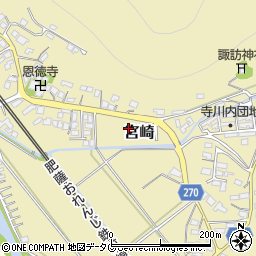 熊本県葦北郡芦北町宮崎周辺の地図