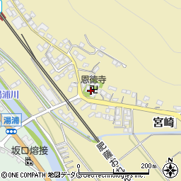 恩徳寺周辺の地図