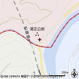 清正公岩周辺の地図