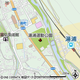 湯浦運動公園周辺の地図