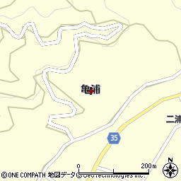 熊本県天草市二浦町亀浦周辺の地図
