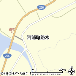 熊本県天草市河浦町路木周辺の地図